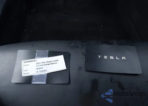 2021 Tesla Model 3 Long Range Dual Motor All-Wheel Drive from USA, damaged, VIN 5YJ3E1EB0MF015510